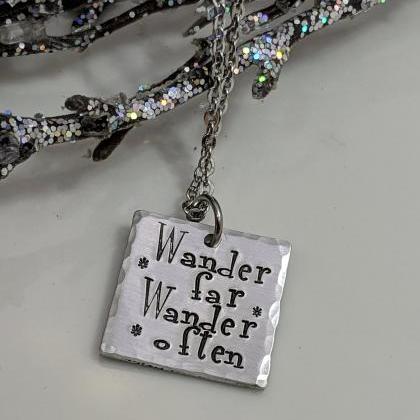 Wander Far Wander Often - Travel Jewelry - Wander..