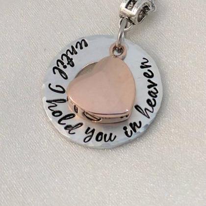 Hand Stamped Ashes Necklace - Urn For Ashes -..