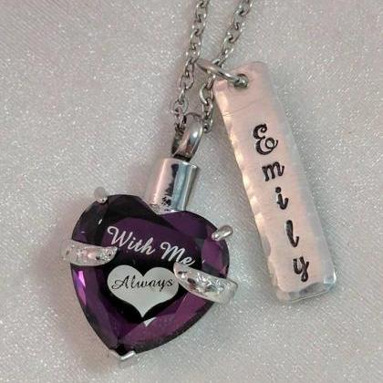 With Me Always - Urn Necklace - Cremation Urn..