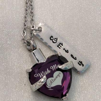 With Me Always - Urn Necklace - Cremation Urn..