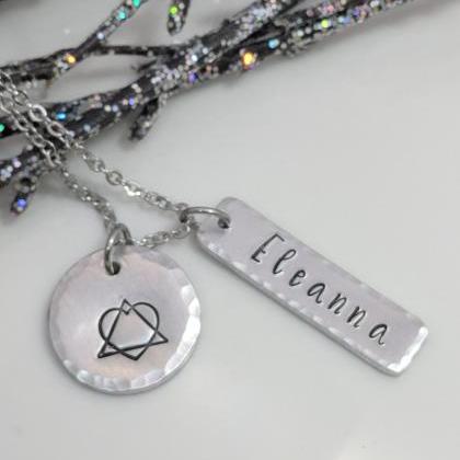 Hand Stamped Necklace Adoption Gift - Adoption..