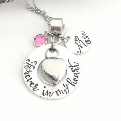 Forever In My Heart- Loss Jewelry- Remembrance..