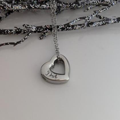 Heart Urn- Loss Of Father- Loss Jewelry- Cremation..