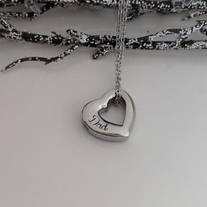 Heart Urn- Loss Of Father- Loss Jewelry- Cremation..