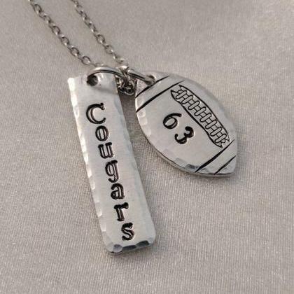 Football Necklace - Customized With Name And..