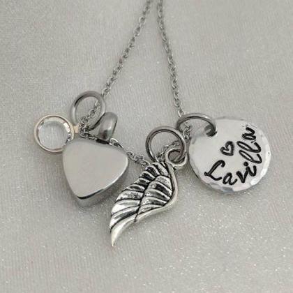 Hand Stamped Necklace In Memory Of - Hand Stamped..