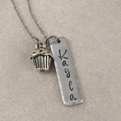 Personalized Hand Stamped Necklace -name Necklace..