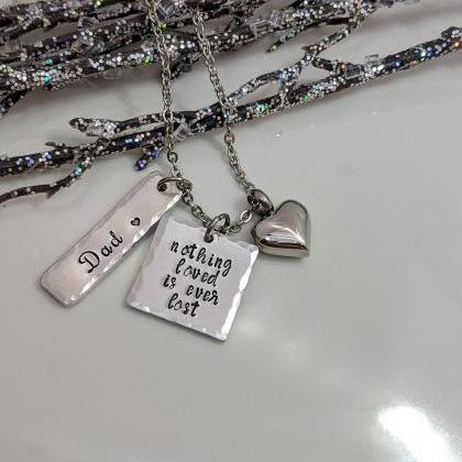 Hand Stamped Necklace-stainless Steel..