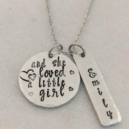 And She Loved A Little Girl-personalized Mommy..