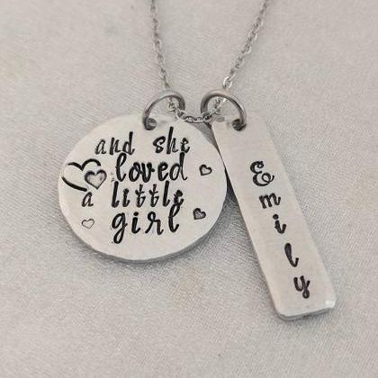 And She Loved A Little Girl-personalized Mommy..