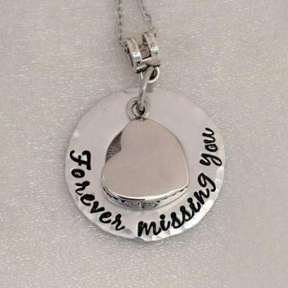 Hand Stamped Necklace Sympathy Gift - Cremation..