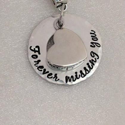 Hand Stamped Necklace Sympathy Gift - Cremation..