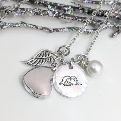 Hand Stamped Necklace Infant Loss Memorial - Hand..