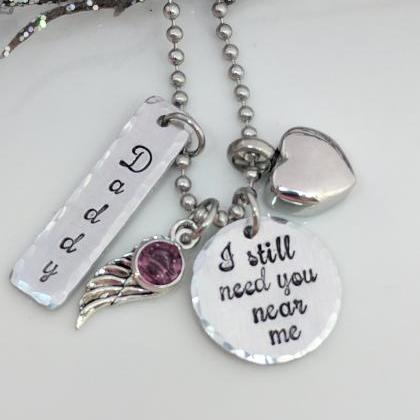 I Still Need You Near Me-heart Urn Hand Stamped..