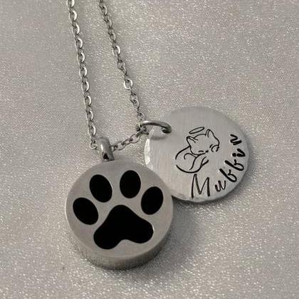 Pet Memorial Hand Stamped Necklace- Loss Of Pet..