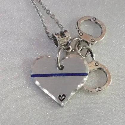 Police Wife Hand Stamped Jewelry - Police Mom Hand..