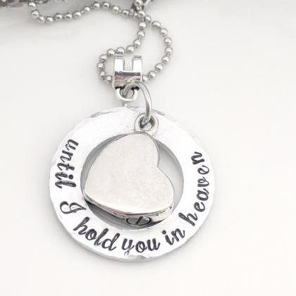 Hand Stamped Necklace Ashes Keepsake-hand Stamped..