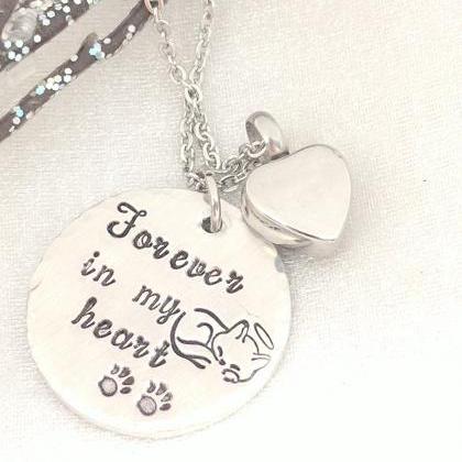 Forever In My Heart Hand Stamped Necklace - Loss..
