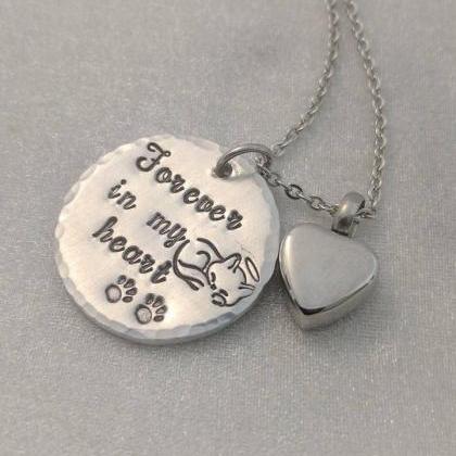 Forever In My Heart Hand Stamped Necklace - Loss..