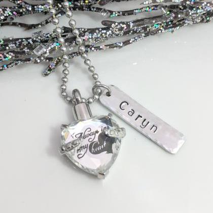 Hand Stamped Necklace Always In My Heart..