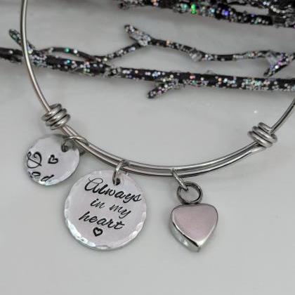 Always In My Heart Bracelet-personalized Urn..