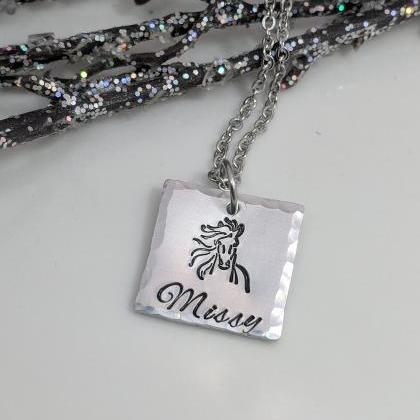 Horse Lover Jewelry- Horse Necklace- Personalized-..