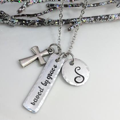 Saved By Grace Necklace-christian Jewelry-faith..