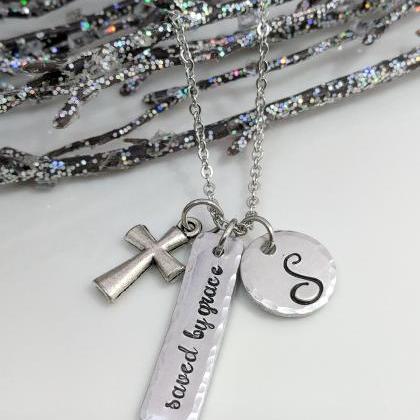 Saved By Grace Necklace-christian Jewelry-faith..