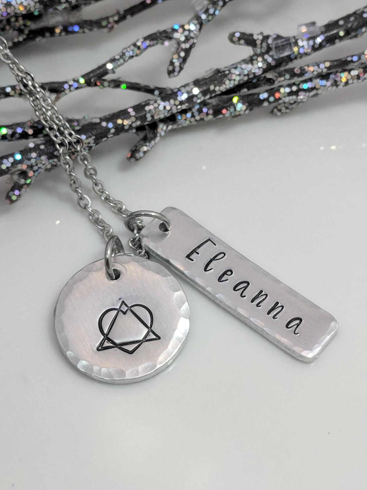 Hand Stamped Necklace Adoption Gift Adoption Necklace Gotcha
