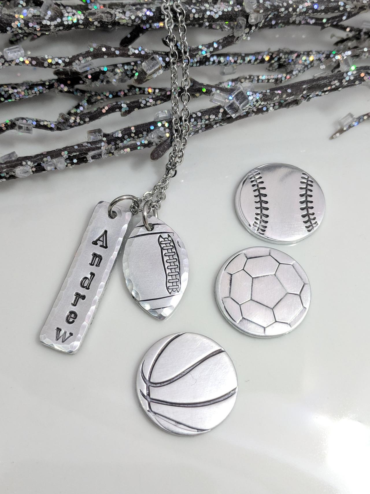 Sports Necklace-football Jewelry-baseball Necklace-soccer Necklace-basketball Necklace-personalized Jewelry-gift For Mom-coach Gifts-sports
