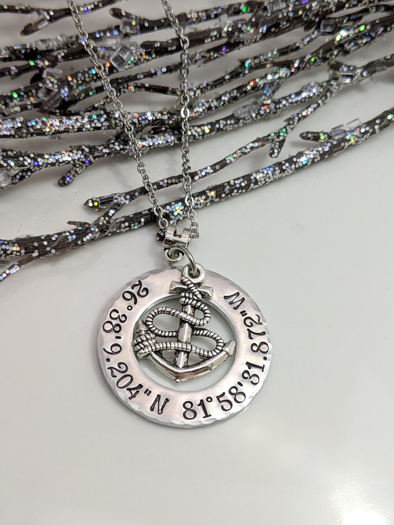 Custom coordinate necklace outlet