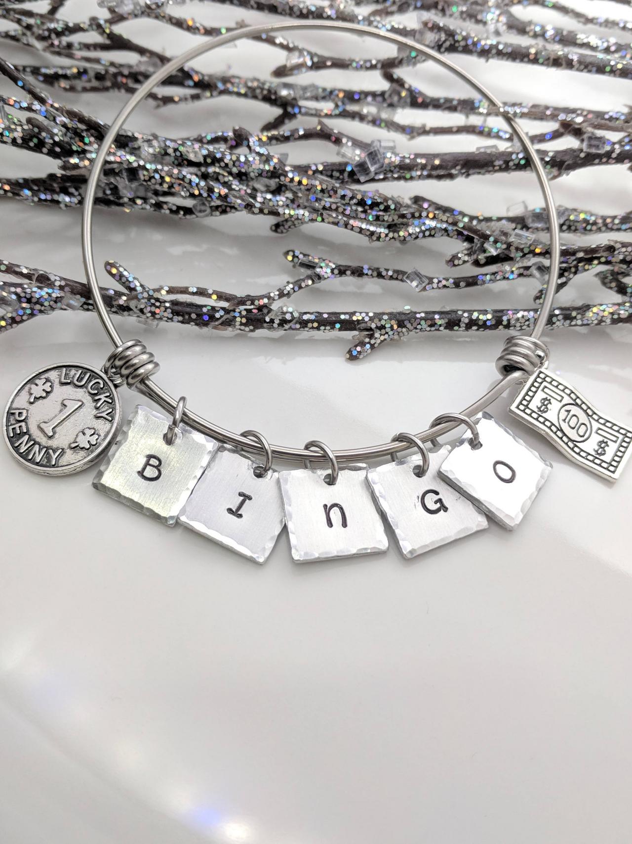 Bingo Bracelet-lucky Bracelet-bingo Gift-bingo Jewelry-i Love Bingo-bingo Charm Bangle-gift For Bingo Player-lucky Bingo Bracelet-bingo Love