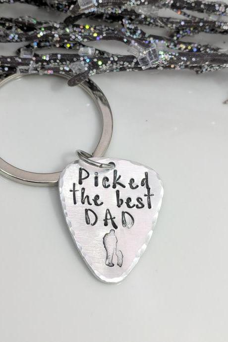 Father&amp;#039;s Day Gift- Dad Keychain-father&amp;#039;s Day Gift From Son-daddy Day Gift Idea- Daddy-dad Keychain-hand Stamped Metal