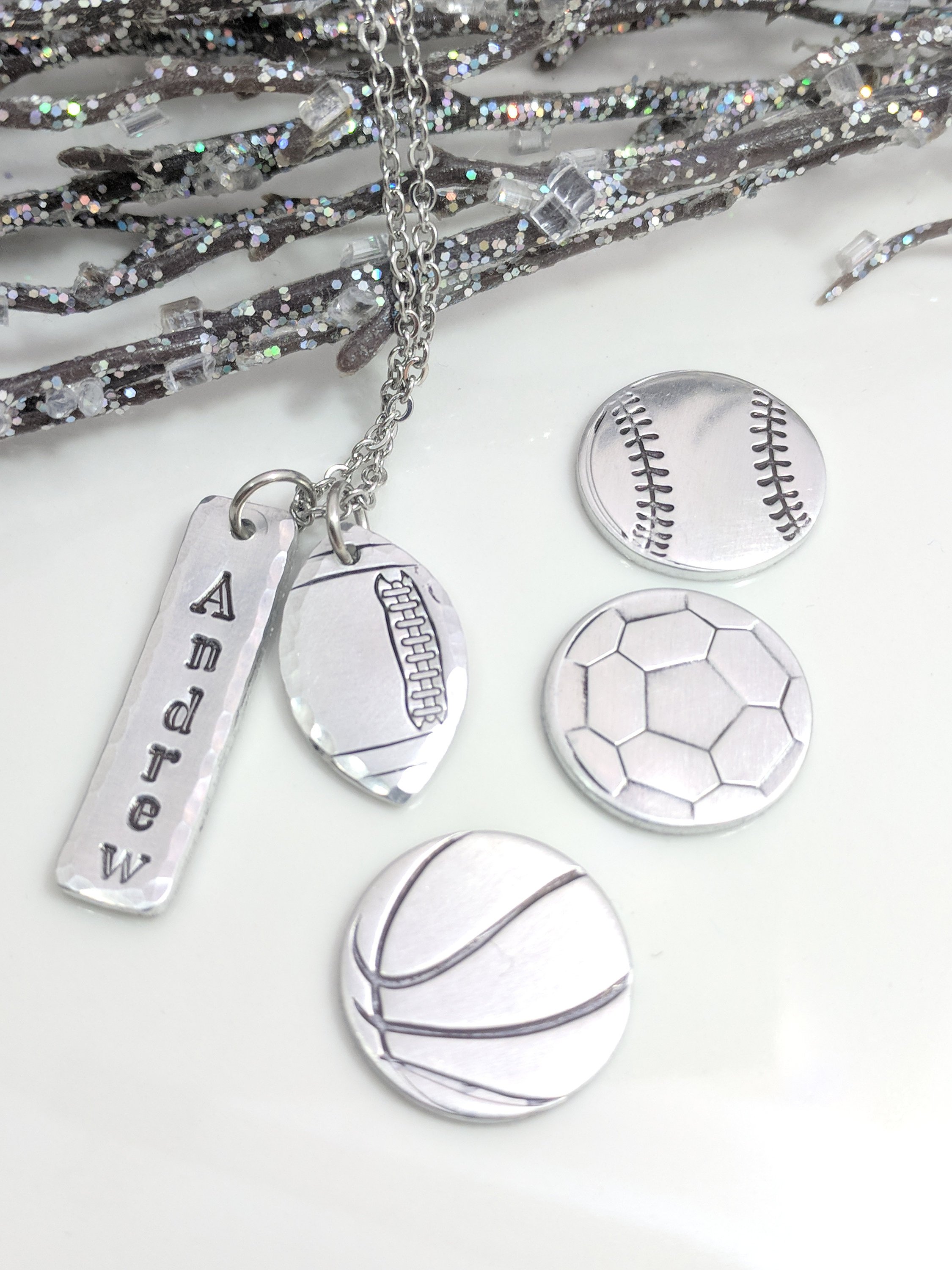 Sports NecklaceFootball JewelryBaseball NecklaceSoccer Necklace